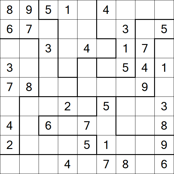 Jigsaw Sudoku - Medium