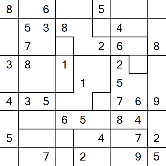 Jigsaw Sudoku - Medium