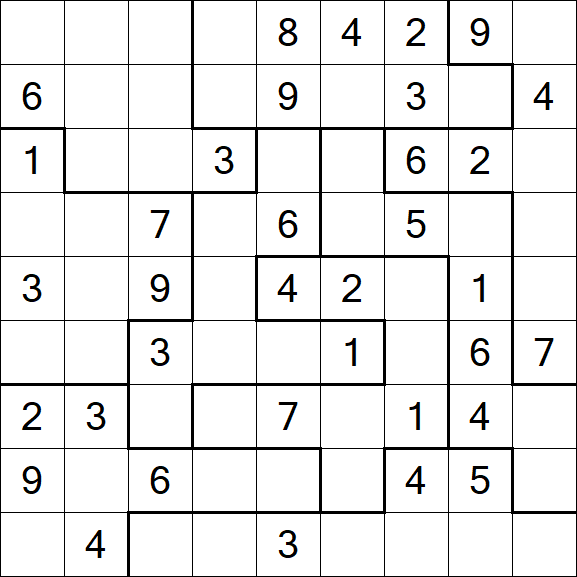 Jigsaw Sudoku - Medium
