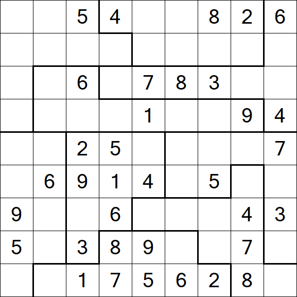 Jigsaw Sudoku - Medium