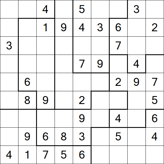 Jigsaw Sudoku - Medium