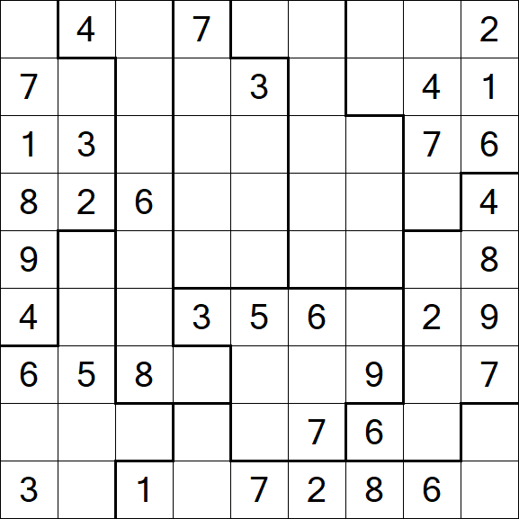 Jigsaw Sudoku - Medium