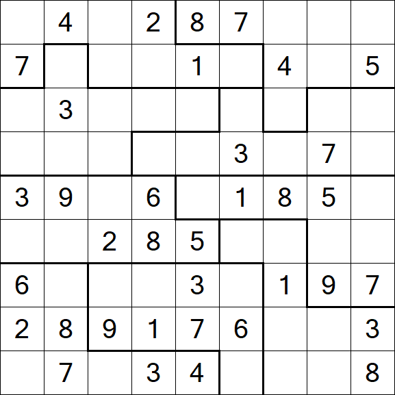 Jigsaw Sudoku - Medium