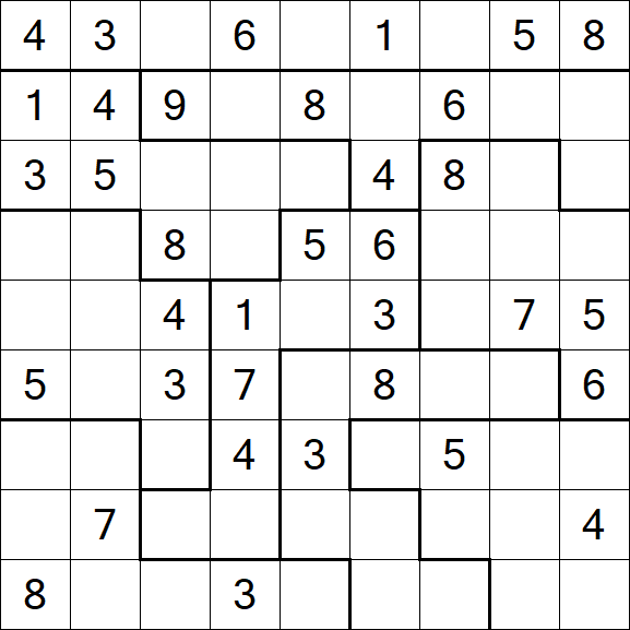 Jigsaw Sudoku - Medium