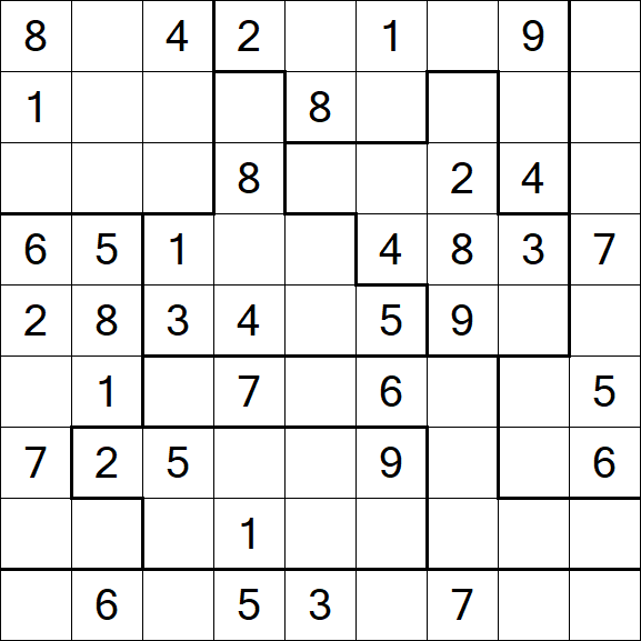 Jigsaw Sudoku - Medium