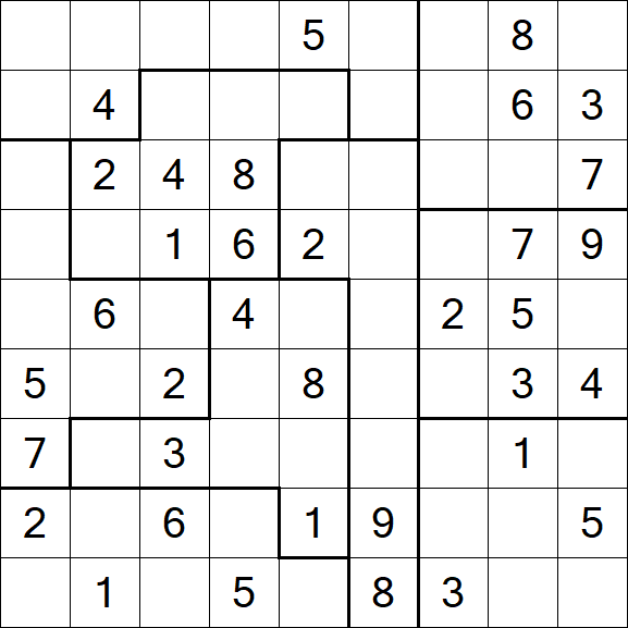 Jigsaw Sudoku - Mittel