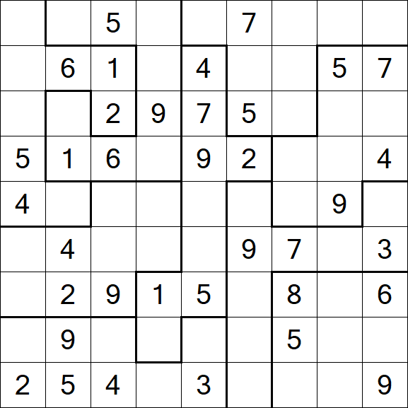 Jigsaw Sudoku - Mittel