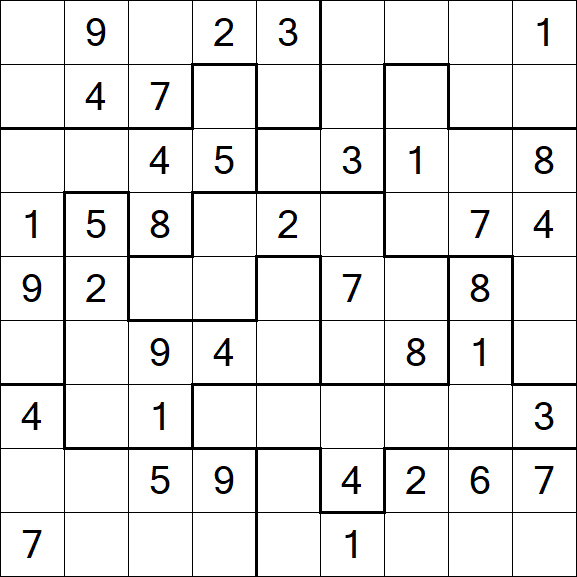 Jigsaw Sudoku - Medium