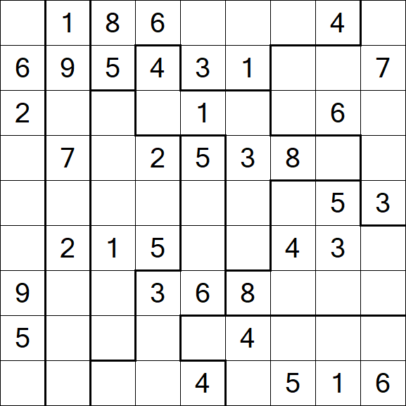 Jigsaw Sudoku - Medium
