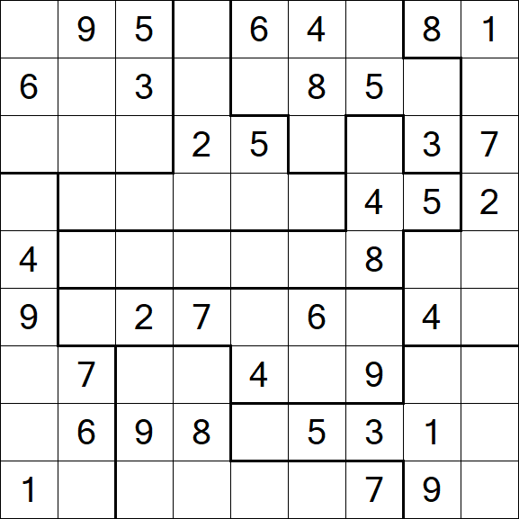 Jigsaw Sudoku - Medium