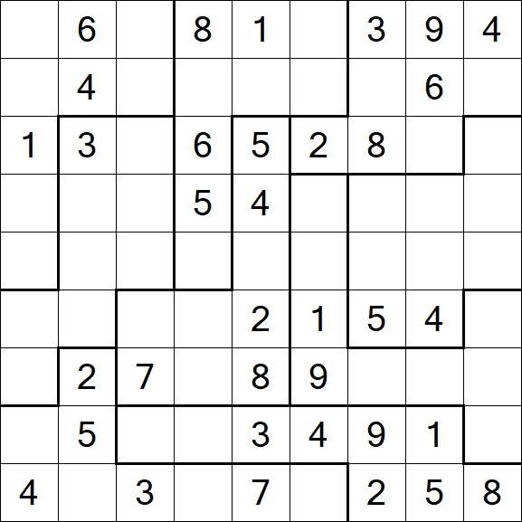 Jigsaw Sudoku - Médio
