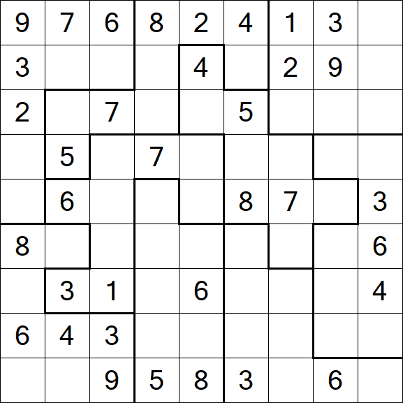 Jigsaw Sudoku - Medium