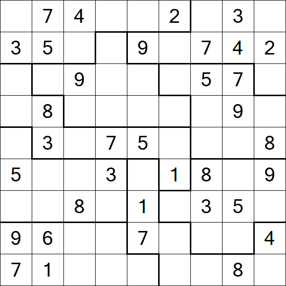 Jigsaw Sudoku - Medio