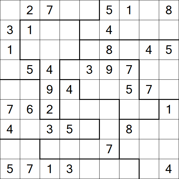 Jigsaw Sudoku - Medio