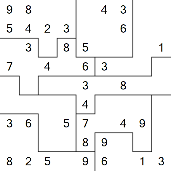 Jigsaw Sudoku - Medio