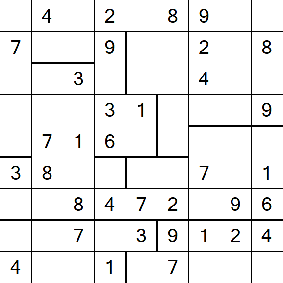 Jigsaw Sudoku - Medium