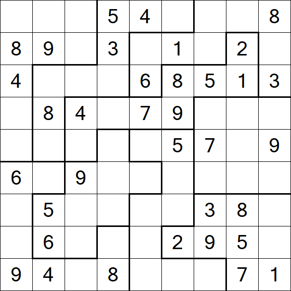 Jigsaw Sudoku - Medio