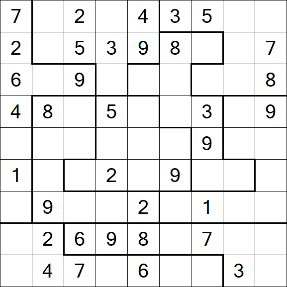 Jigsaw Sudoku - Medium
