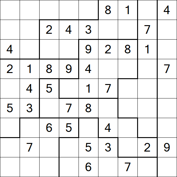 Jigsaw Sudoku - Medio