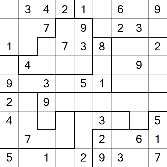 Jigsaw Sudoku - Medium