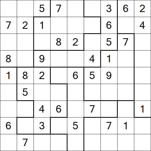 Jigsaw Sudoku - Medium
