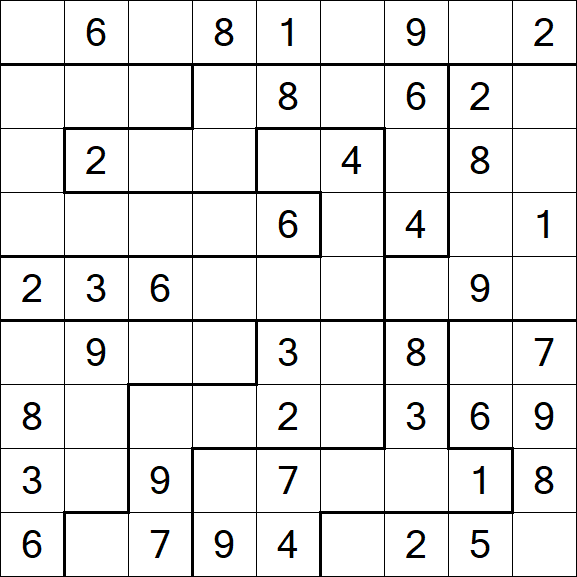 Jigsaw Sudoku - Moyen