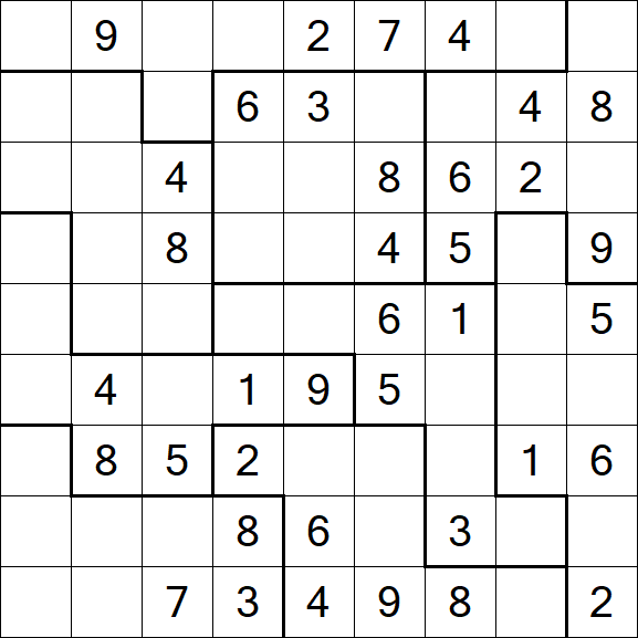 Jigsaw Sudoku - Moyen
