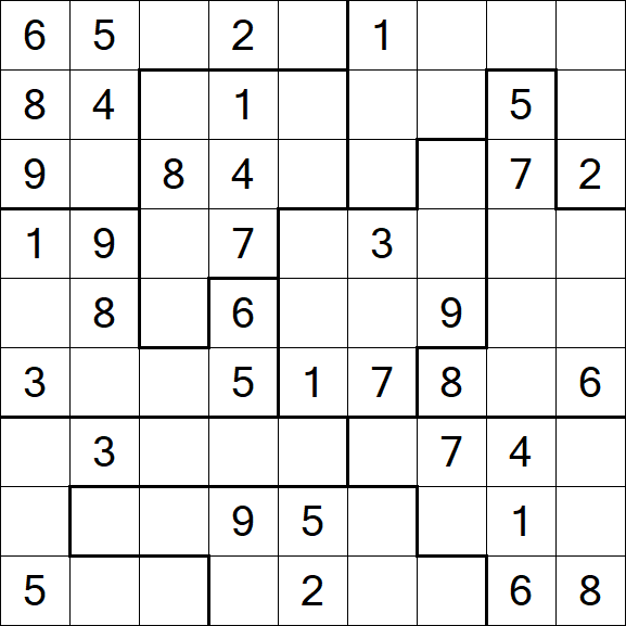 Jigsaw Sudoku - Moyen