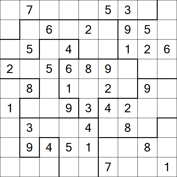 Jigsaw Sudoku - Moyen