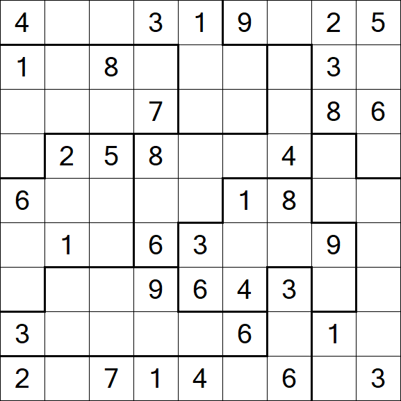 Jigsaw Sudoku - Medium