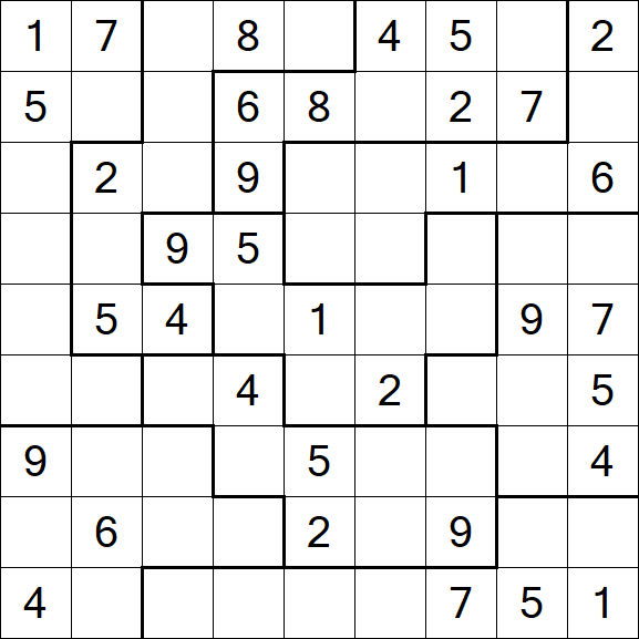 Jigsaw Sudoku - Medium