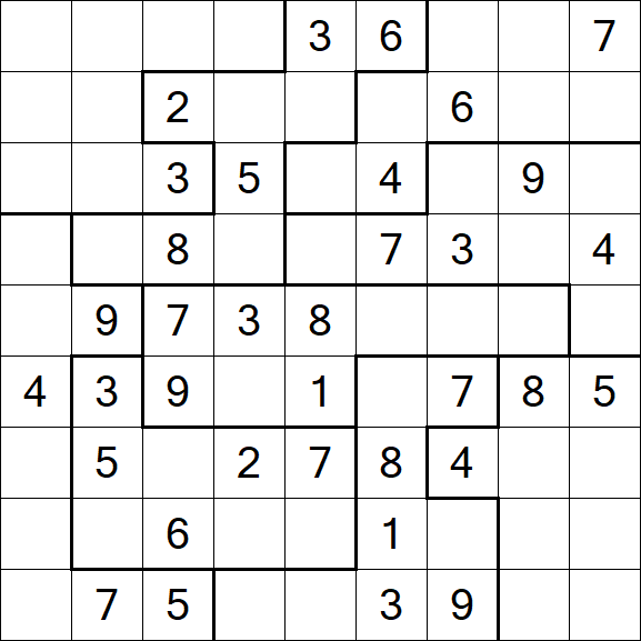 Jigsaw Sudoku - Mittel
