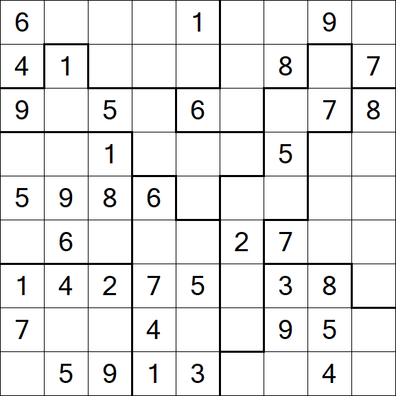 Jigsaw Sudoku - Mittel