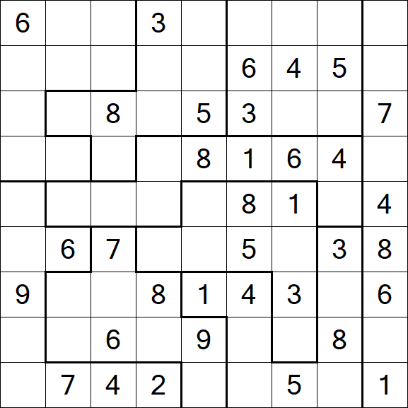 Jigsaw Sudoku - Mittel