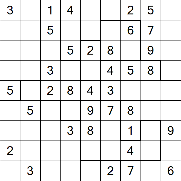 Jigsaw Sudoku - Médio
