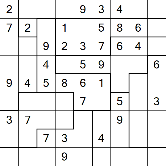 Jigsaw Sudoku - Médio