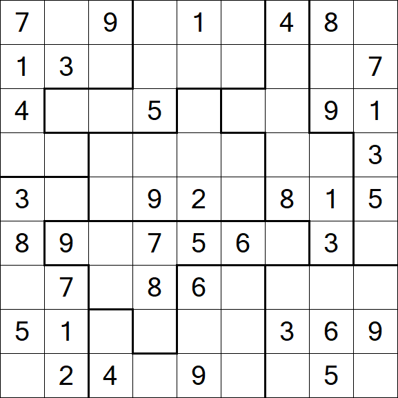 Jigsaw Sudoku - Mittel