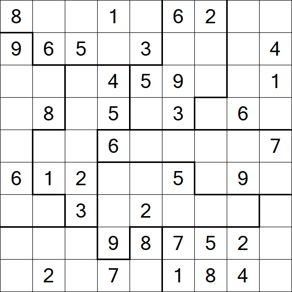 Jigsaw Sudoku - Mittel