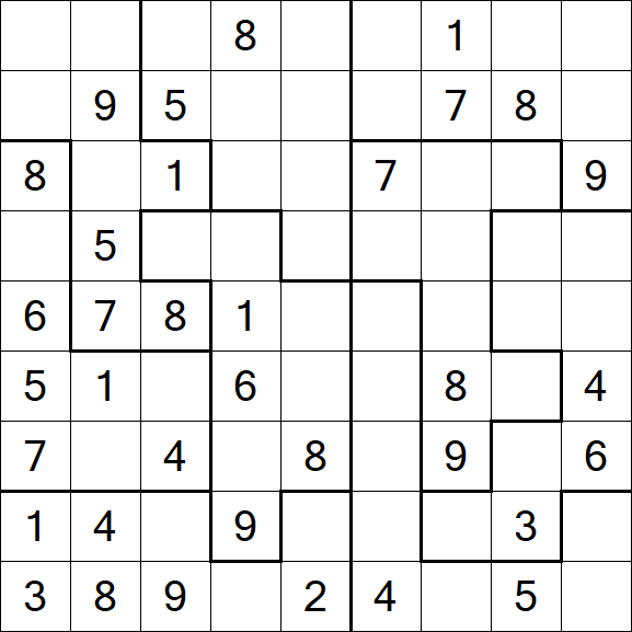 Jigsaw Sudoku - Mittel