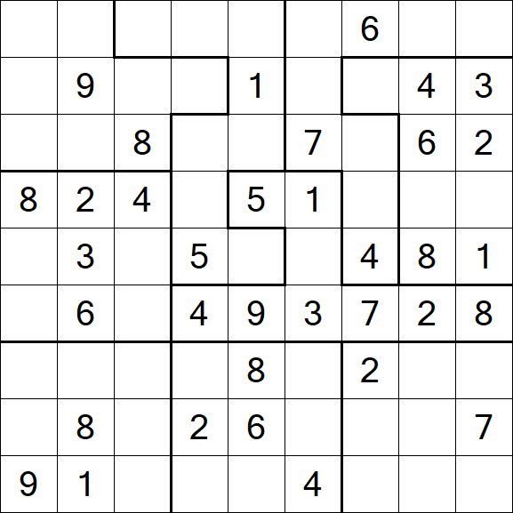 Jigsaw Sudoku - Mittel