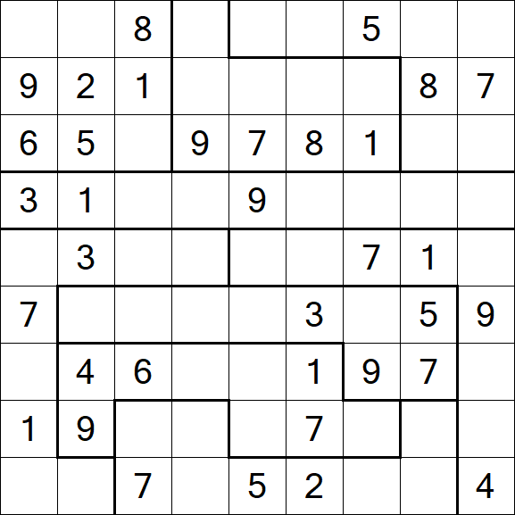Jigsaw Sudoku - Mittel