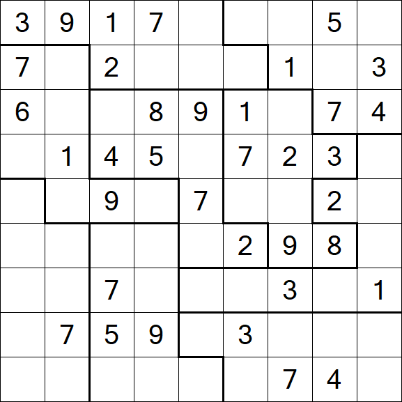 Jigsaw Sudoku - Moyen