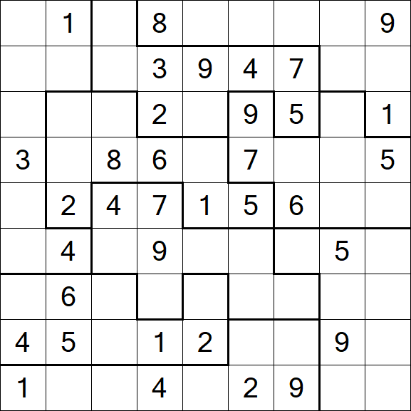 Jigsaw Sudoku - Mittel