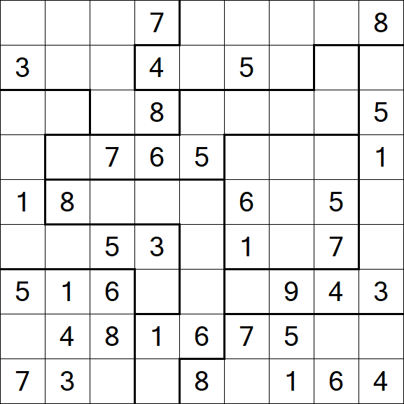 Jigsaw Sudoku - Médio