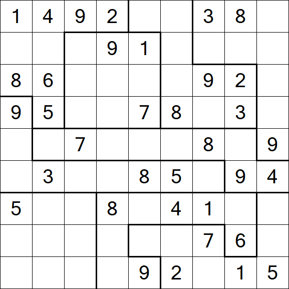 Jigsaw Sudoku - Mittel