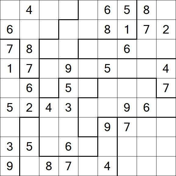 Jigsaw Sudoku - Mittel
