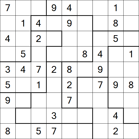 Jigsaw Sudoku - Moyen