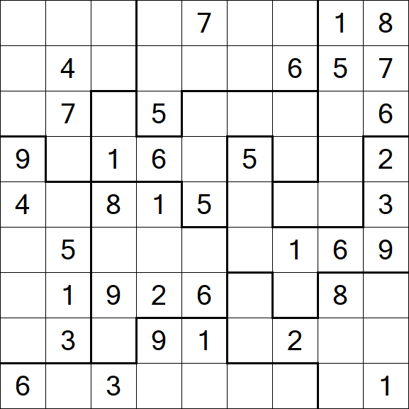 Jigsaw Sudoku - Mittel
