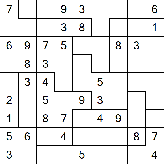 Jigsaw Sudoku - Mittel
