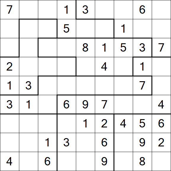 Jigsaw Sudoku - Mittel